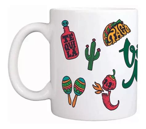 Taza Blanca Día De La Independencia De México Figuras En Venta En