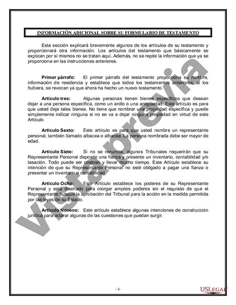 Minnesota Formulario de testamento y última voluntad legal para viuda o