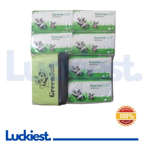 Tissue Green Soft Facial Isi 6 PACK 6 PCS Pop Up 130 Sheet Lembar 2ply