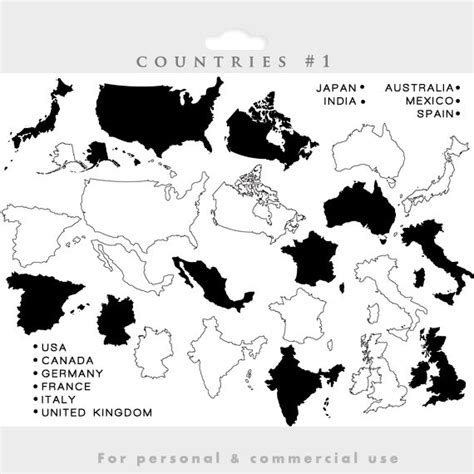 Country Clipart Black And White