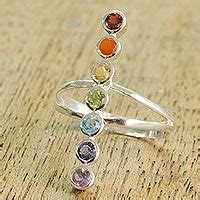 Unicef Market Artisan Crafted Multi Gemstone Cocktail Ring From India