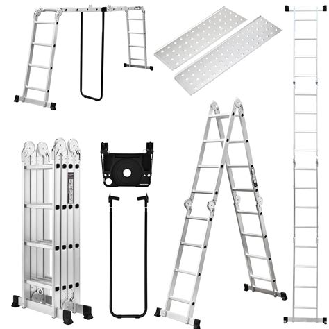 Mua HBTower Folding Ladder 15 5FT Aluminum Extension Ladder With Tool