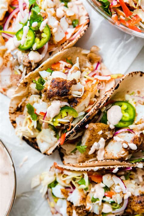 Cod Fish Tacos with Slaw Recipe | Little Spice Jar