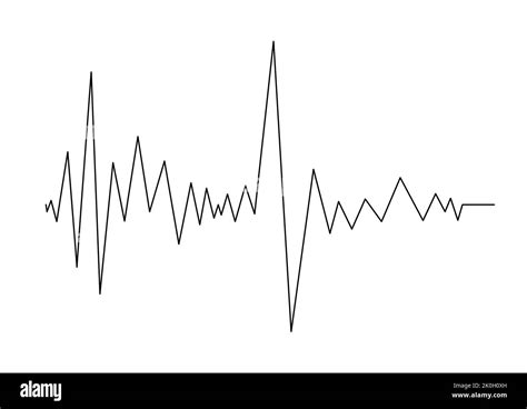 earthquake seismogram   volume beat wave signal stock vector