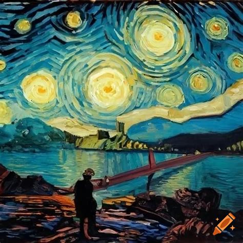 Interpretation Of Starry Night In San Francisco Inspired By Van Gogh On Craiyon