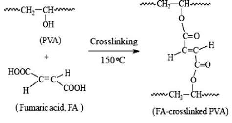 Schematic Cross Linking Mechanism Of Pva With Fumaric Acid Download