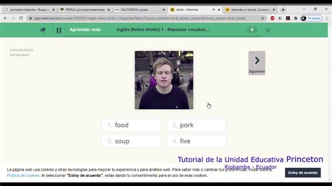 UNIDAD EDUCATIVA PRINCETON TUTORIAL MEMRISE PLATAFORMA DE INGLÉS