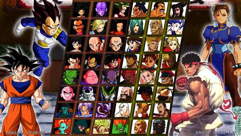 Street Fighter X Dragon Ball My Roster By Denderotto On Deviantart