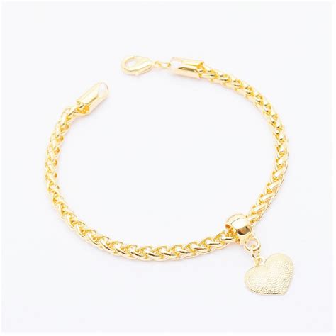 Pulseira Feminina Cord O Pingente Cora O Tudo Folheada Ouro