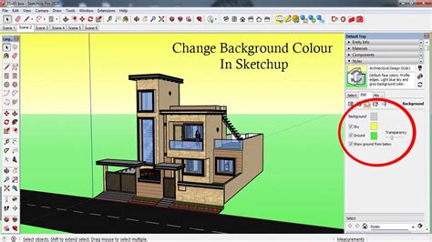 Change Background Colour In Sketchup Tutorial On How To Change