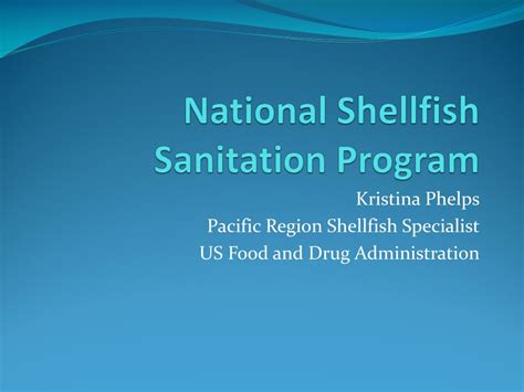 PPT National Shellfish Sanitation Program PowerPoint Presentation