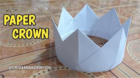 How To Make A Paper CROWN DIY Origami Cara Membuat Topi Mahkota