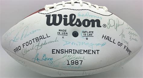 Lot Detail Nfl Legends Signed 1987 Hall Of Fame Football W Al Davis