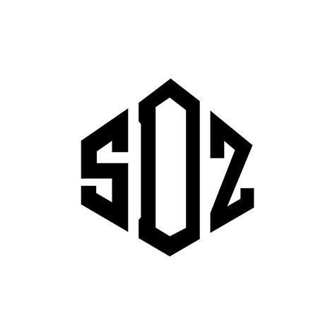 SDZ letter logo design with polygon shape. SDZ polygon and cube shape logo design. SDZ hexagon ...