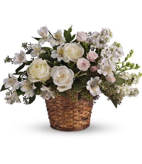 Peaceful White Lilies Basket