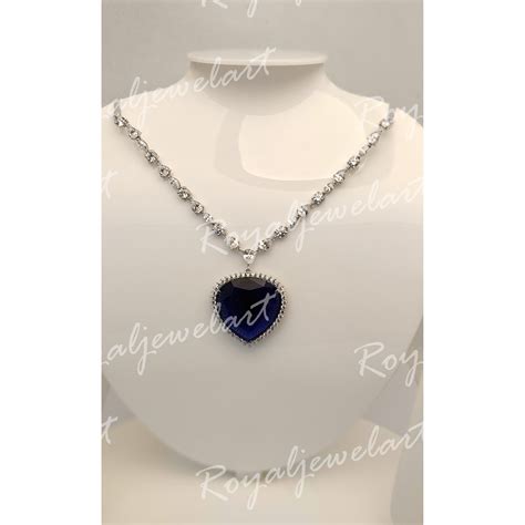 Heart of the Ocean Necklace, Titanic Movie Inspired Necklace, Heart