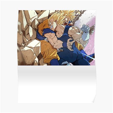 Goku Vs Vegeta Poster For Sale By Lenocilmcajkaqy Redbubble