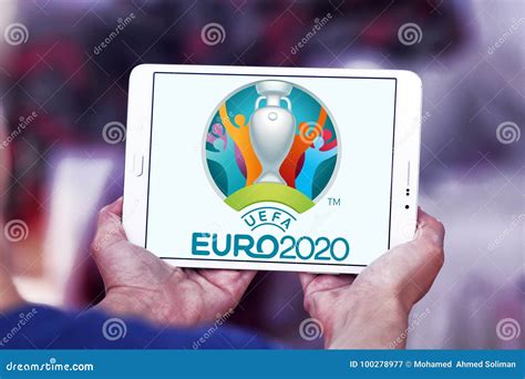 UEFA Euro 2020 logo editorial photography. Image of logotype - 100278977