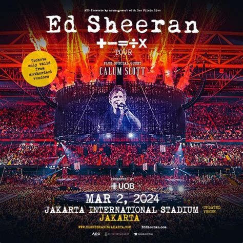 Konser Ed Sheeran ÷ X Tour 2024 Di Jakarta Berpindah Ke Jakarta