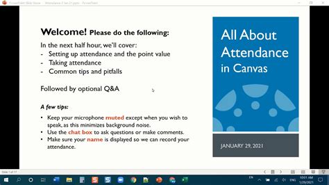 All About Attendance In Canvas January 2021 YouTube