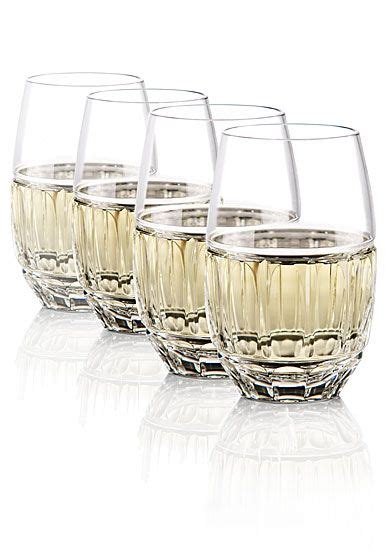 Waterford Bolton Stemless Crystal White Wine Glasses Set Of Four White Wine Glasses Wine