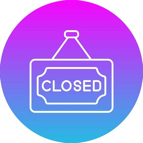 Premium Vector A Blue And Pink Sign That Says Closed