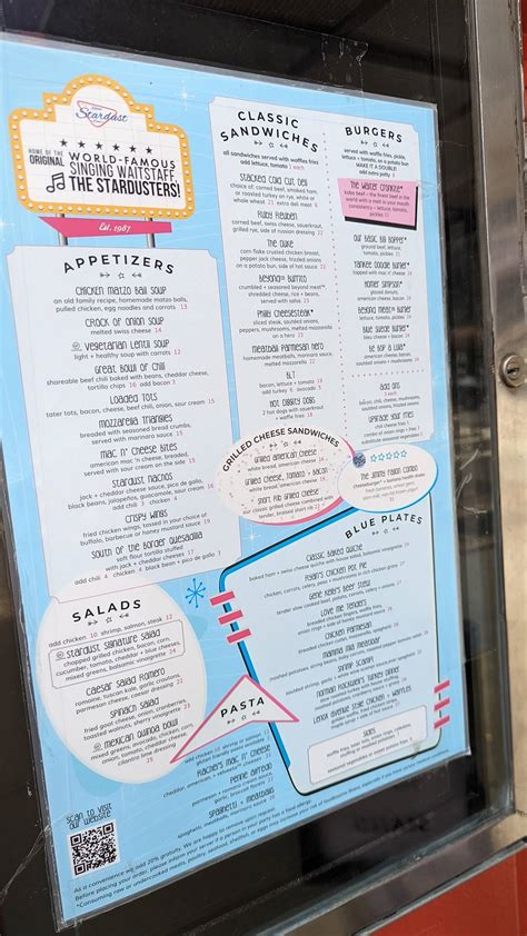 Menu At Ellens Stardust Diner Bbq West New York