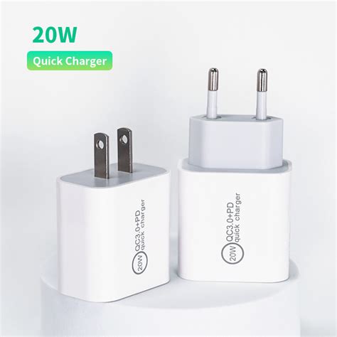 Qc3 0 Quick Charge Usb C 20w Pd Charger 2 In 1 Dual Ports Phone Charger