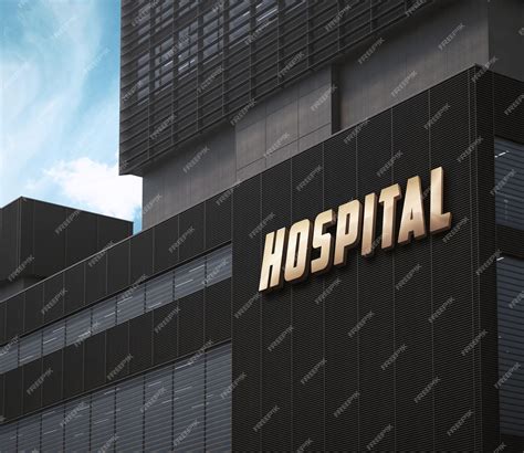 Premium PSD | Architecture mockup hospital mockup