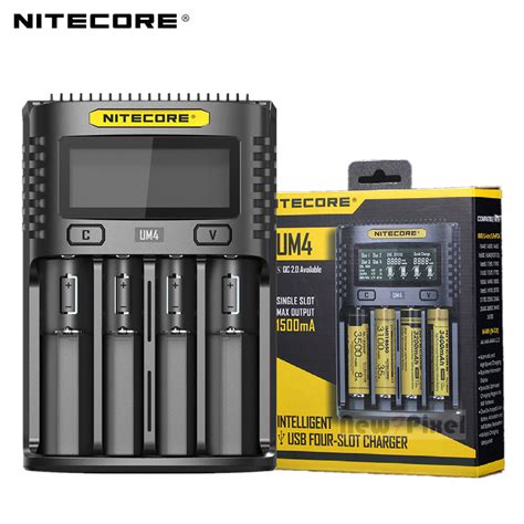 Nitecore Um Usb Vier Slot Qc C Vc Lcd Smart Cha Grandado