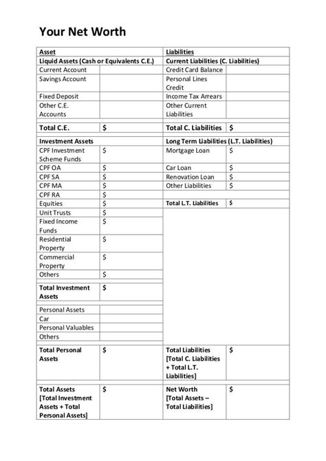 dentrodabiblia: assets and liabilities worksheet