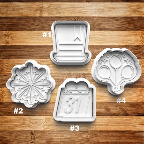 Happy New Year Cookie Cutter Cookie Stamp Cookie Embosser Cookie