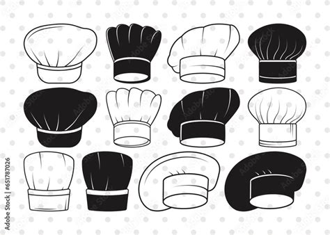 Chef Hat Silhouette Chef Hat Svg Cook Hat Svg Chef Cap Svg Koki Hat