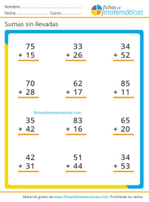 Sumas Sin Llevar Descargar Cuaderno Pdf Con Sumas Para Primaria