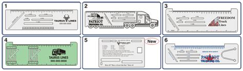 Custom Printed Trucker Logbook Rulers