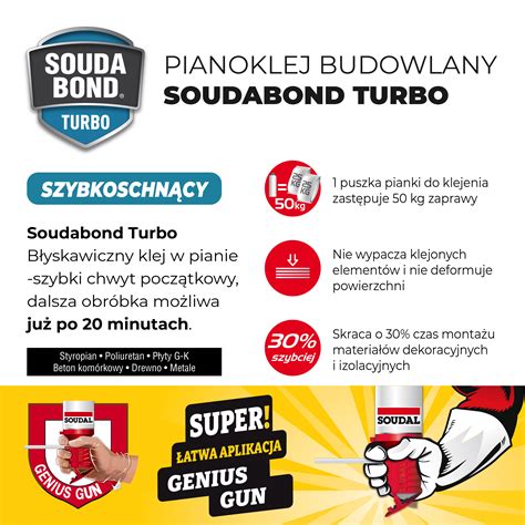 Klej budowlany szybkoschnący Soudabond Easy Turbo z aplikatorem Genius