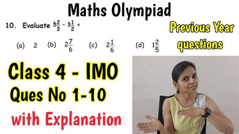 Imo Class 4 Question Paper Math Olympiad Sample Papers Imo Sample