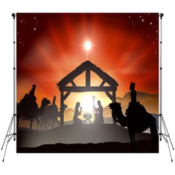 Nativity Scene Photographer Backdrops | Custom Sizes | Super Large ...