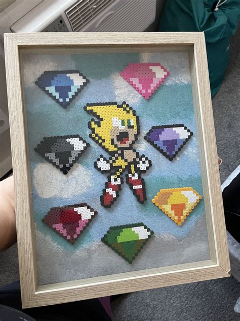 Super Sonic Perler Bead Shadow Box Etsy