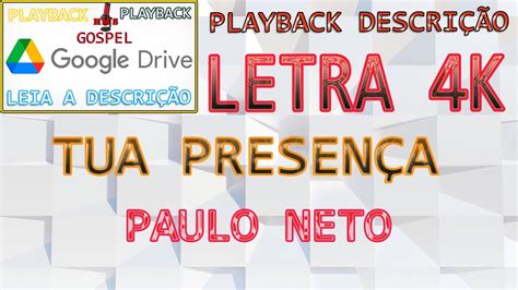 Paulo Neto Tua Presença Letra Legendado 4K playback