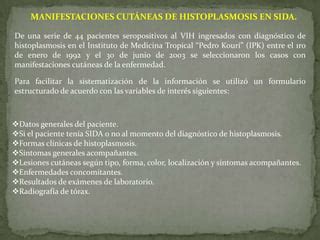 Histoplasmosis En Vih Ppt