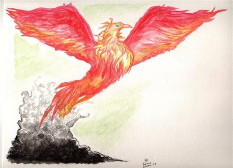 Phoenix Rising From The Ashes Drawing At Getdrawings Free Download