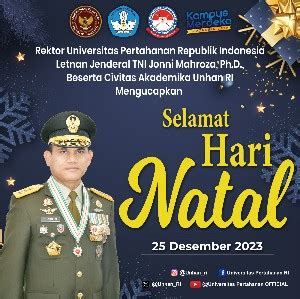 Rektor Universitas Pertahanan Republik Indonesia Letnan Jenderal Tni