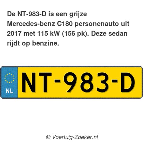 Kenteken Nt D Mercedes Benz C Auto Nt D Voertuig Zoeker Nl