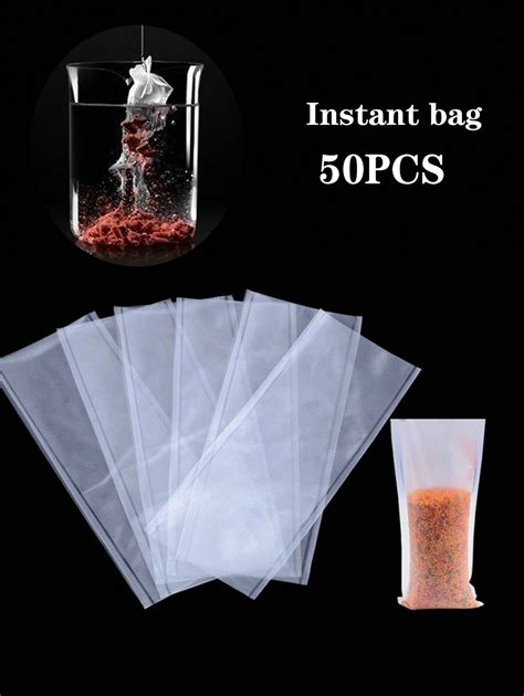 50pcs Fishing PVA Bags Fast Dissolving Environmental Material Fishing