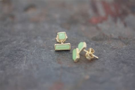 Gemstone Stud Earrings - Etsy