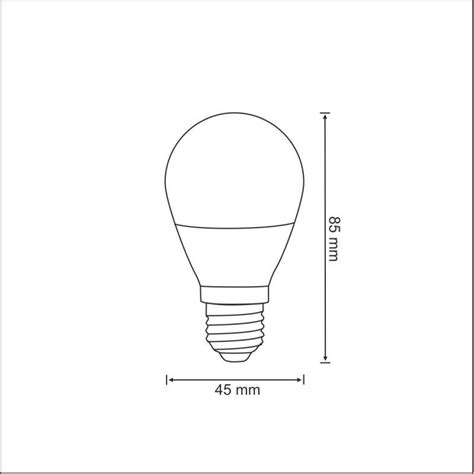 Żarówka Led Polux E27 Duży Gwint G45 4 5w 400lm Biała Ciepła Mleczna