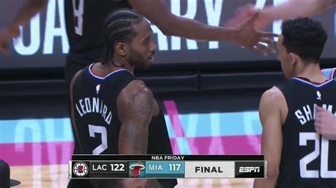 La Clippers Vs Miami Heat Game Highlights Los Angeles Clippers