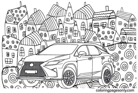 Lexus RX 350 Coloring Page Free Printable Coloring Pages