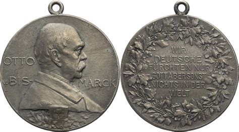 Deutschland Medaille o J Otto von Bismarck Wir deutsche fürchten nur